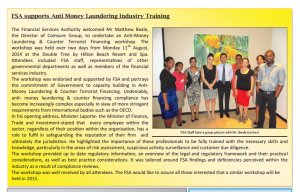 FSA supports AML Industry training